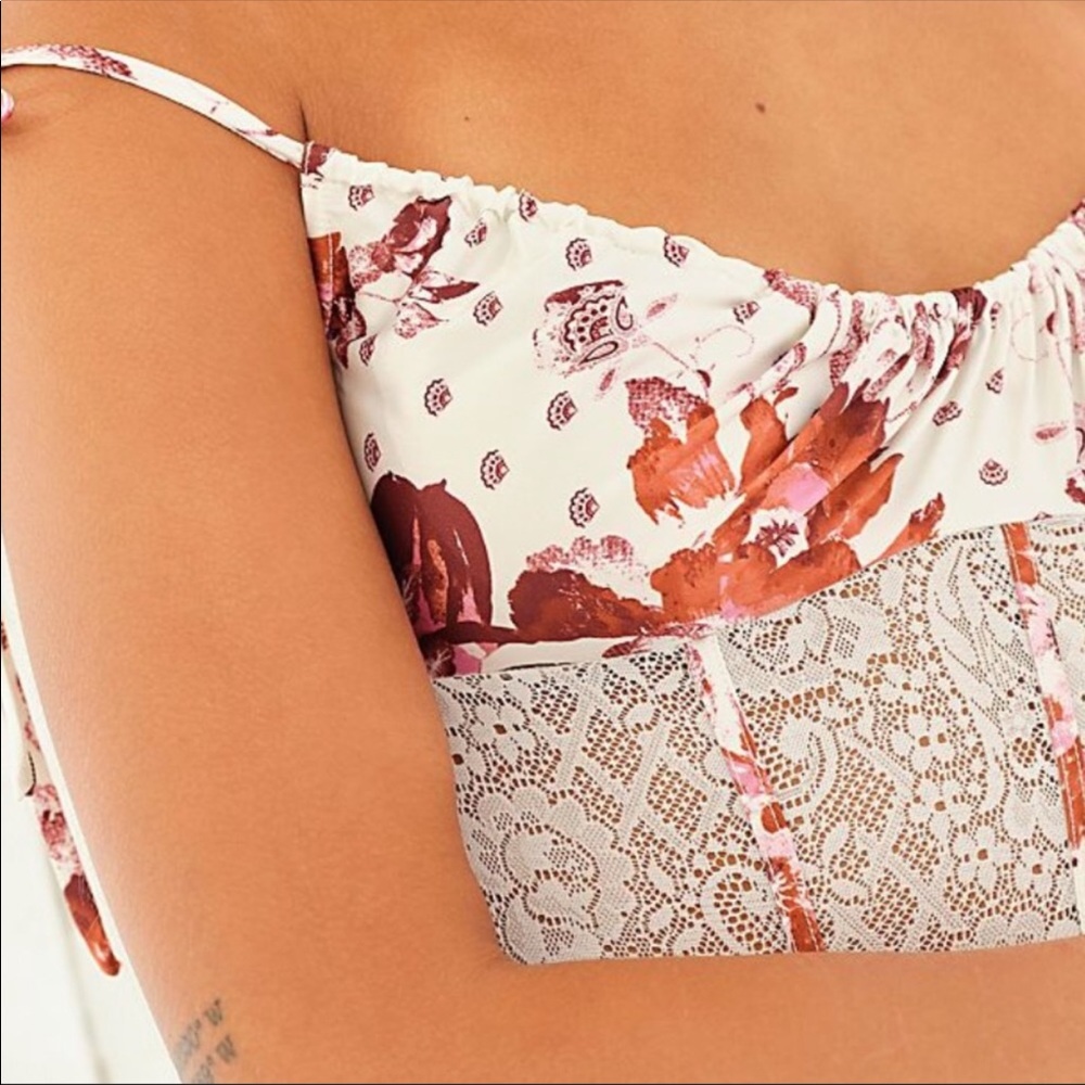 Free People Ivory Lace Romper Bike Shorts - Picture 5 of 7